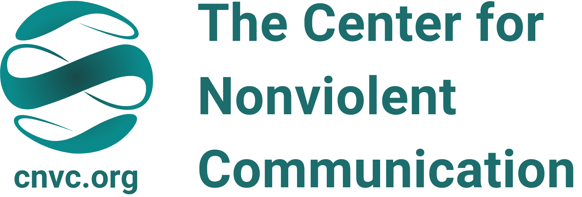 Logo des Center for Nonviolent Communication mit Händen und Website cnvc.org